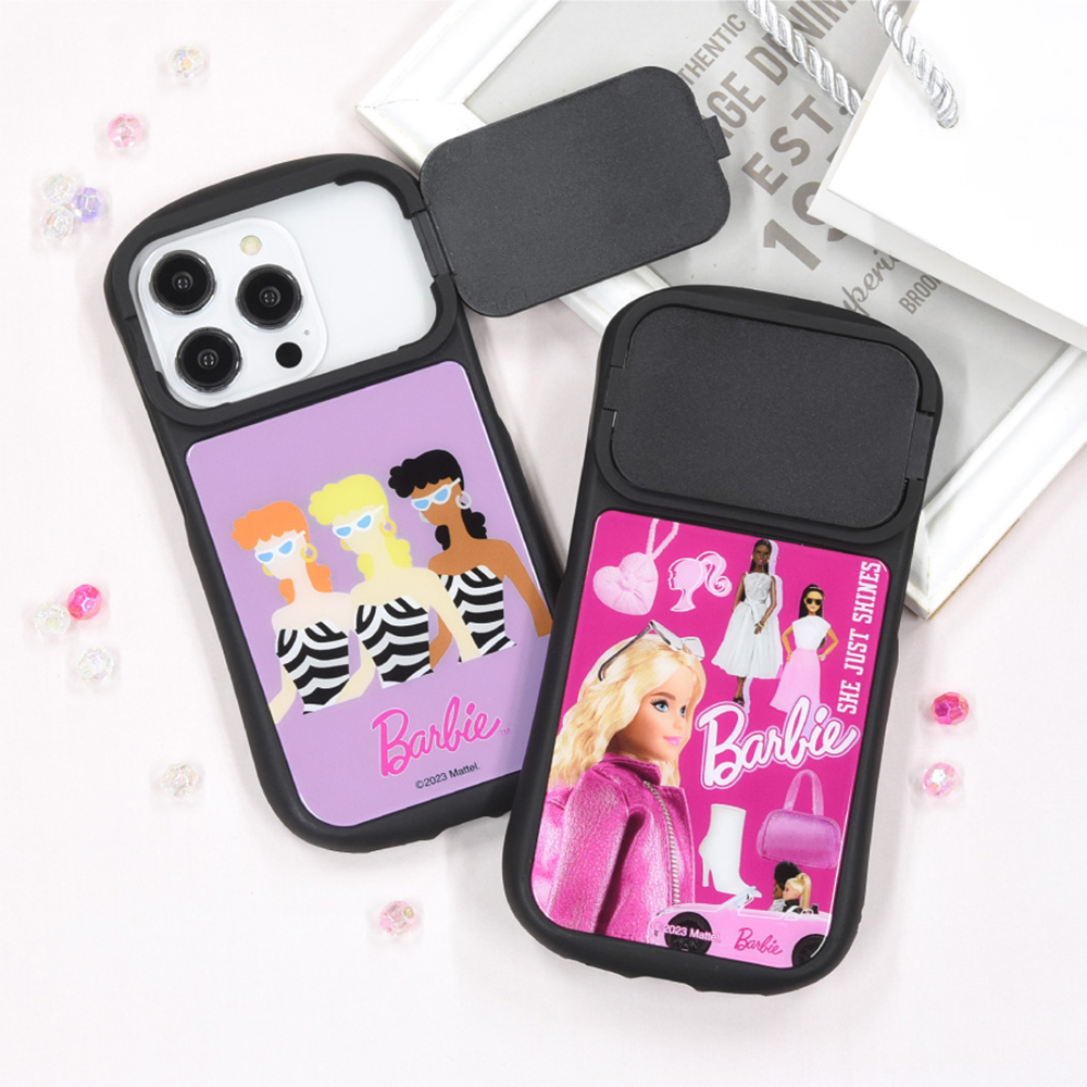 バービー NEW ハイブリッドガラスケース iPhone14/14Pro/13