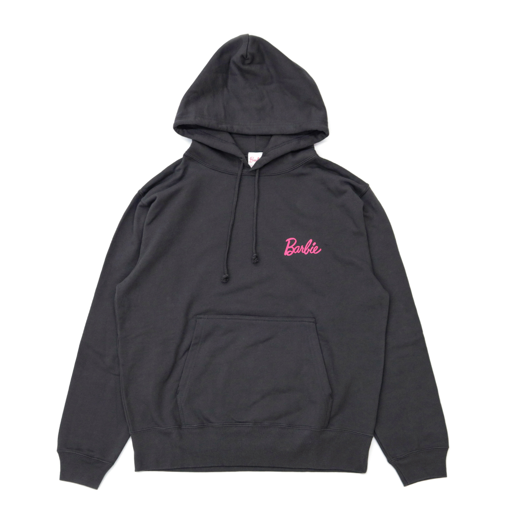 Barbie パーカー hdex barbie バービー コラボ パーカー S チャコールグレー